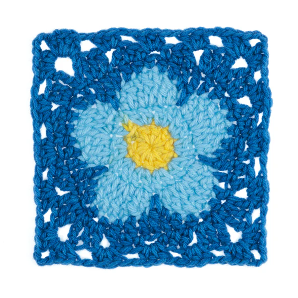 Red Heart Flower Power: Bluebelle