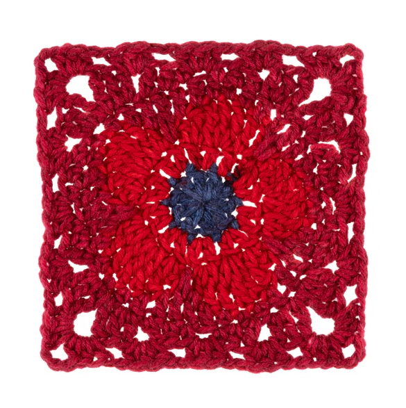 Red Heart Flower Power: Burgundy Blossom