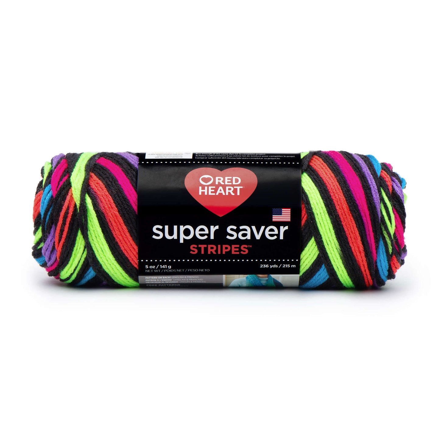 Red Heart Super Saver: Neon Stripes
