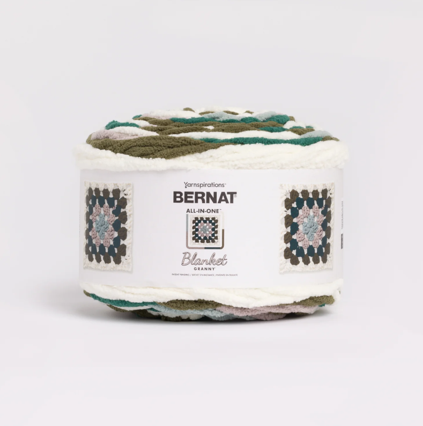 Bernat All In One Blanket Granny: Olive You