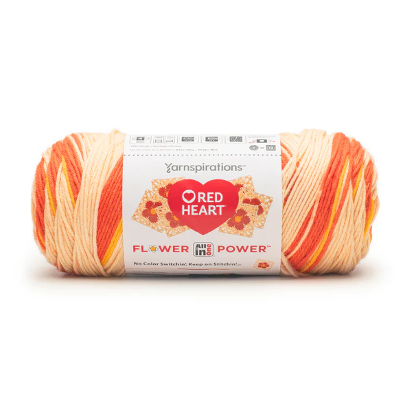 Red Heart Flower Power: Rosy Disposition