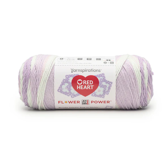Red Heart Flower Power: Wisteria