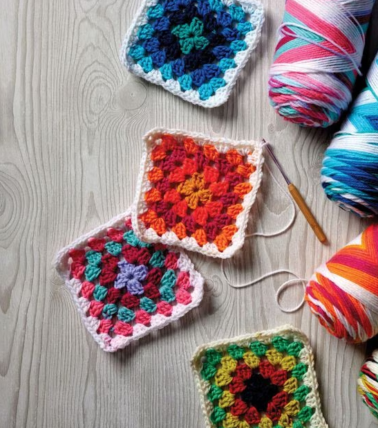 Red Heart All In One Granny Square Yarn