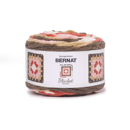 Bernat All In One Blanket Granny: Choco Berry