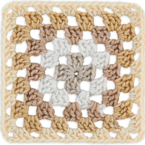 Red Heart Granny Square: Aran - Cream