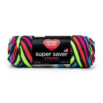 Red Heart Super Saver: Neon Stripes