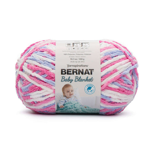 Bernat Baby Blanket: Pink Blue Ombre