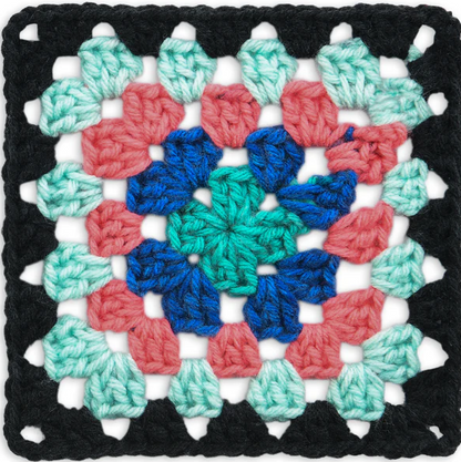 Red Heart Granny Square: Black - Pop Culture