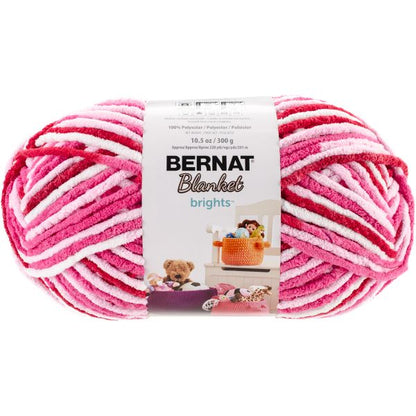 Bernat Blanket Brights: Raspberry Ribbon Varg